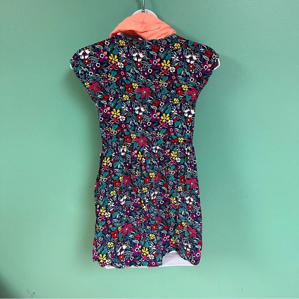 Crazy 8 Multicolor Floral Dress & Coral Infinity Scarf Matching Set Girl Size 7